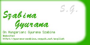 szabina gyurana business card